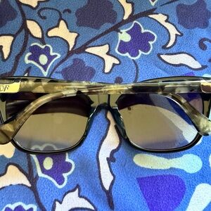 Diane Von Furstenberg Olive and Black Sunglasses